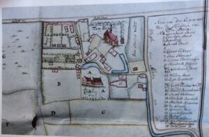 de oudste kaart van Ten Boer, Groninger Archieven, collectie Gockinga 1744