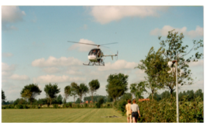 helokoptervlucht ten boer